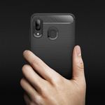 Husa Techsuit - Carbon Silicone - Samsung Galaxy A40 - Black fotografia produsului View 3 S