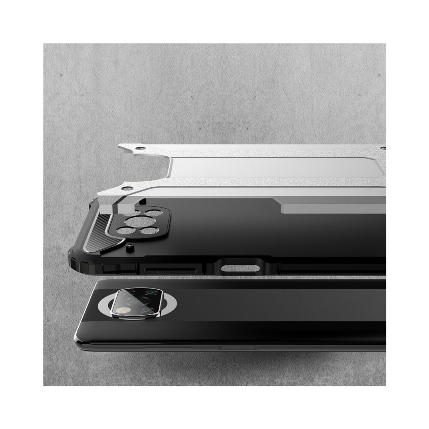 Husa Techsuit - Hybrid Armor - Xiaomi Poco X3 / X3 NFC / X3 Pro - Black fotografia produsului View 3 L