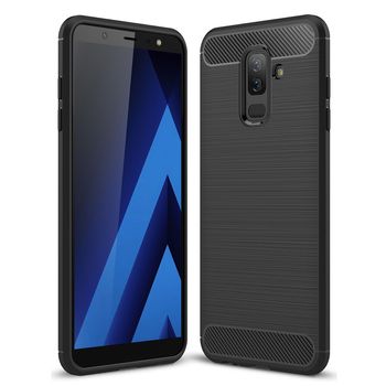 Husa techsuit - carbon silicone - samsung galaxy a6 plus 2018 - black