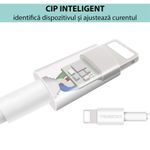 Cablu date Yesido - USB to Type-C, 2.4 A, 1.2 m - White fotografia produsului View 2 S
