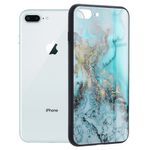Husa cu spate din sticla Techsuit - Glaze Series - iPhone 7 Plus - Blue Ocean fotografia produsului
