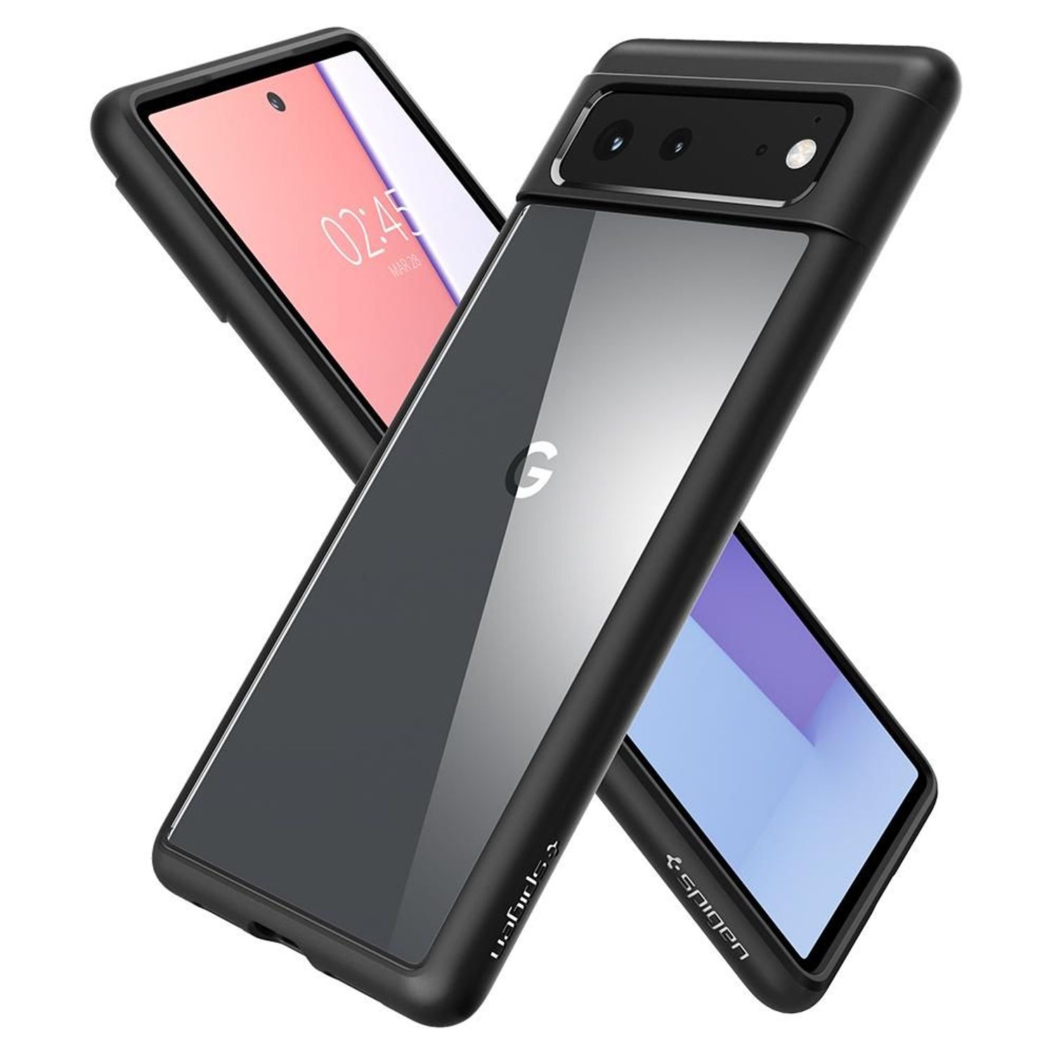 Husa premium Ultra Hybrid compatibila cu Google Pixel 6, Negru fotografia produsului View 2 L