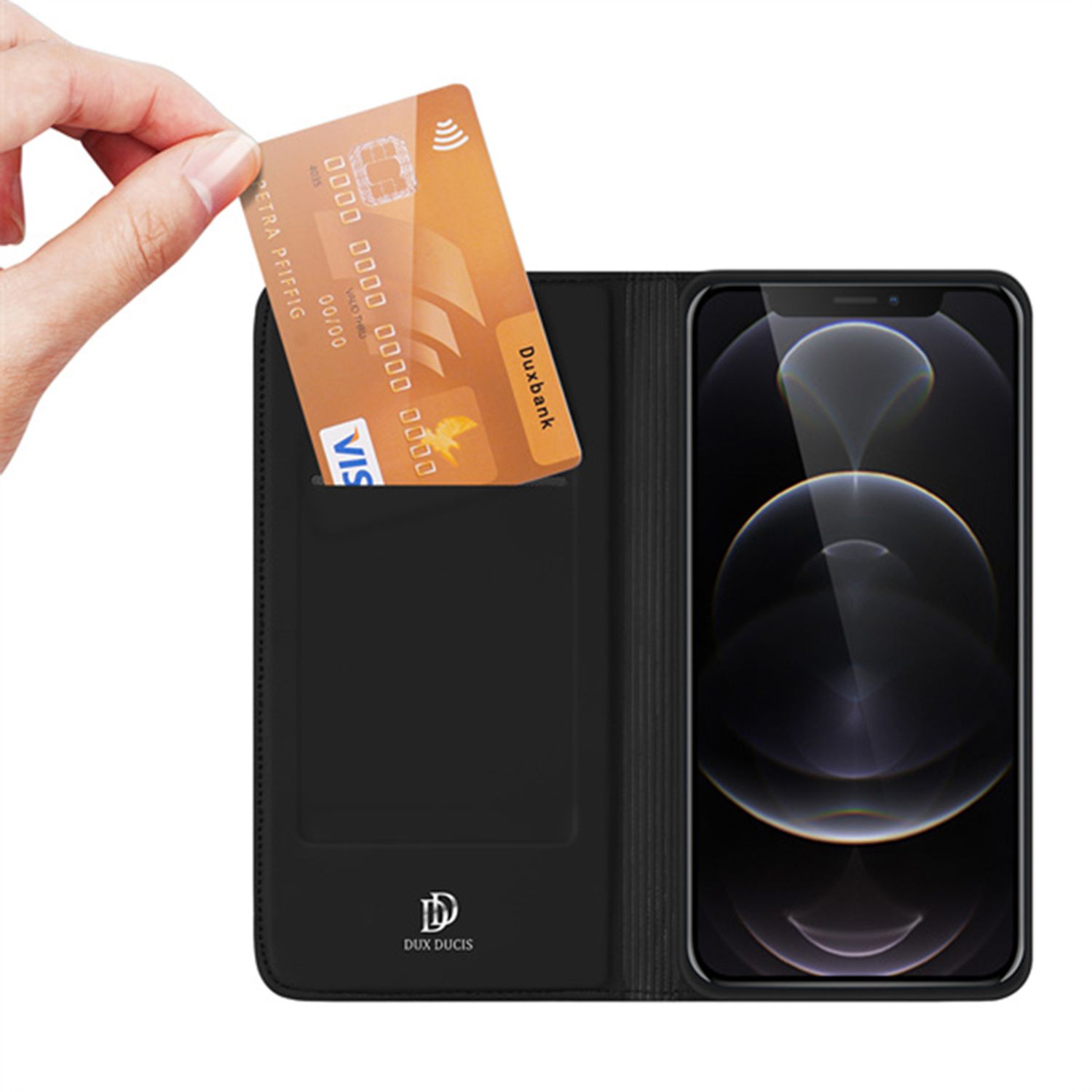 Husa tip carte Dux Ducis - Skin Pro - iPhone 13 Pro Max - Black fotografia produsului View 2 L