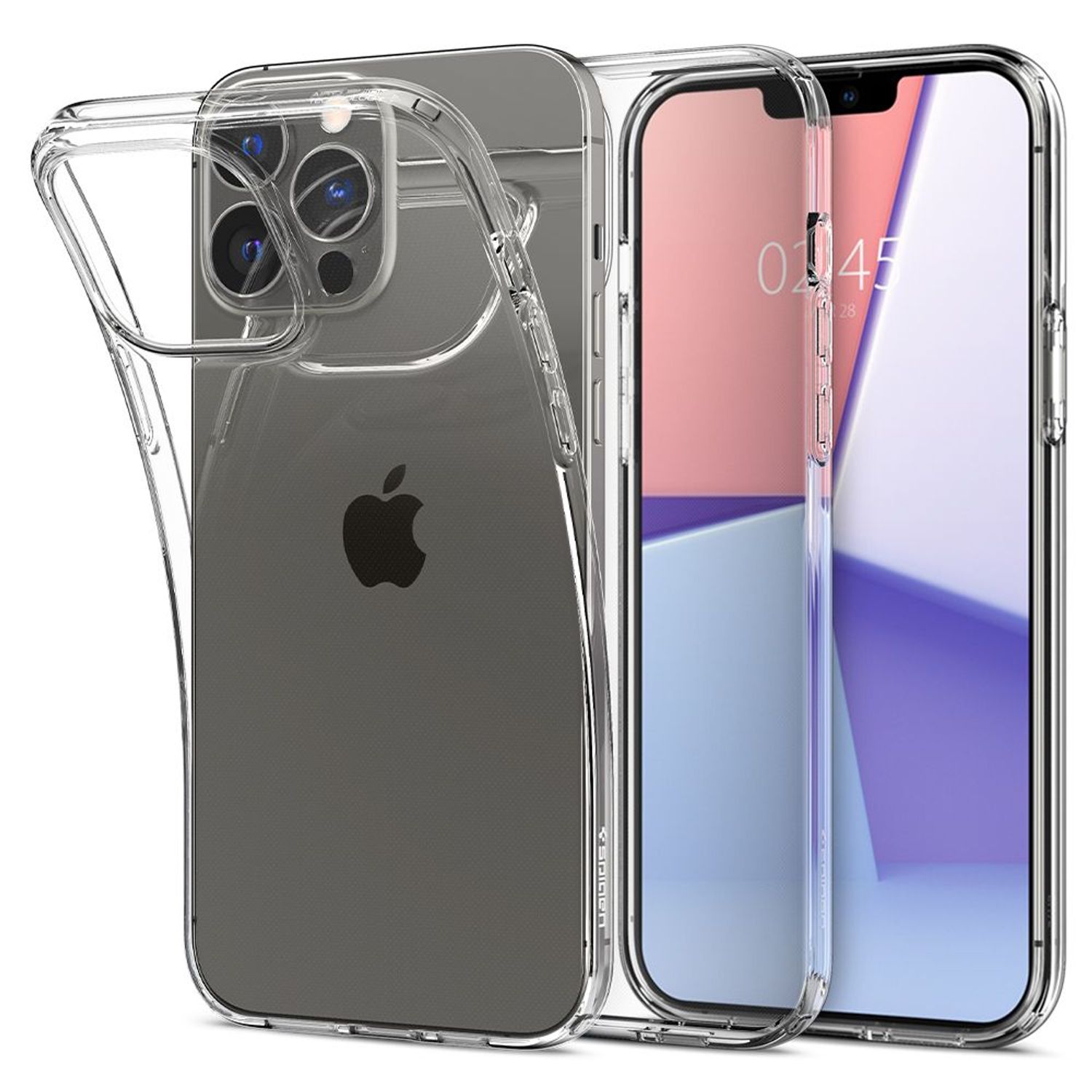 Husa premium Liquid Crystal compatibila cu iPhone 13 Pro, Transparent fotografia produsului