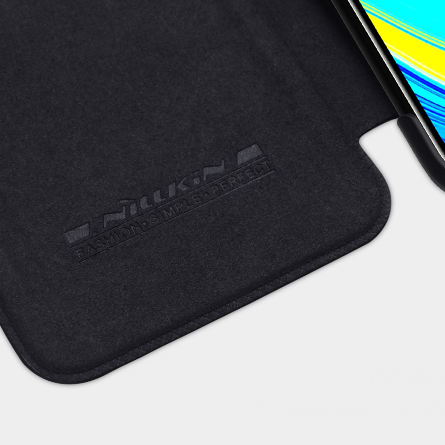 Husa Nillkin - Qin Leather Case - Xiaomi Redmi Note 9S / Note 9 Pro / Note 9 Pro Max - Black fotografia produsului View 3 L