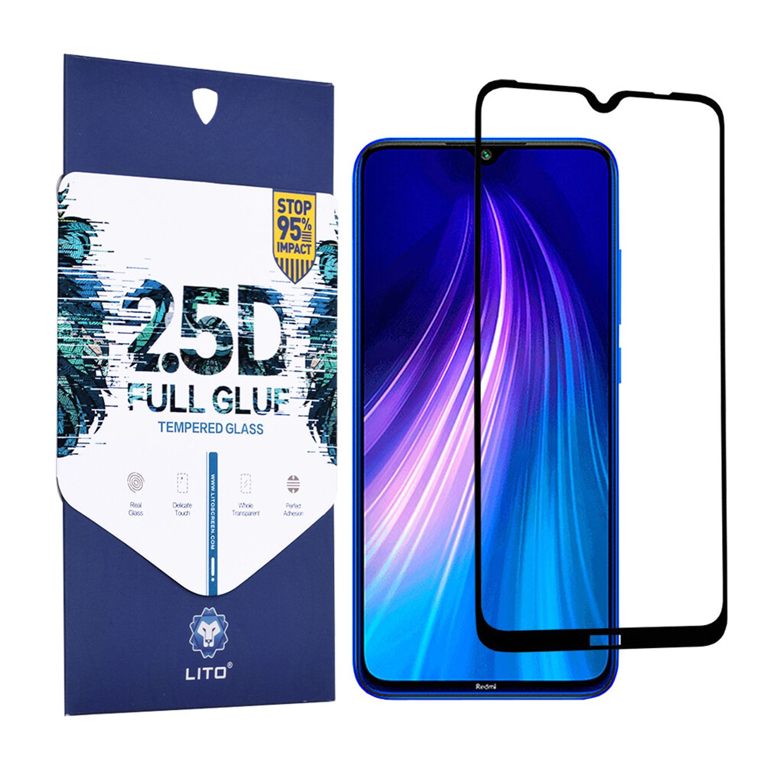 Folie protectie Xiaomi Redmi Note 8 - Black fotografia produsului