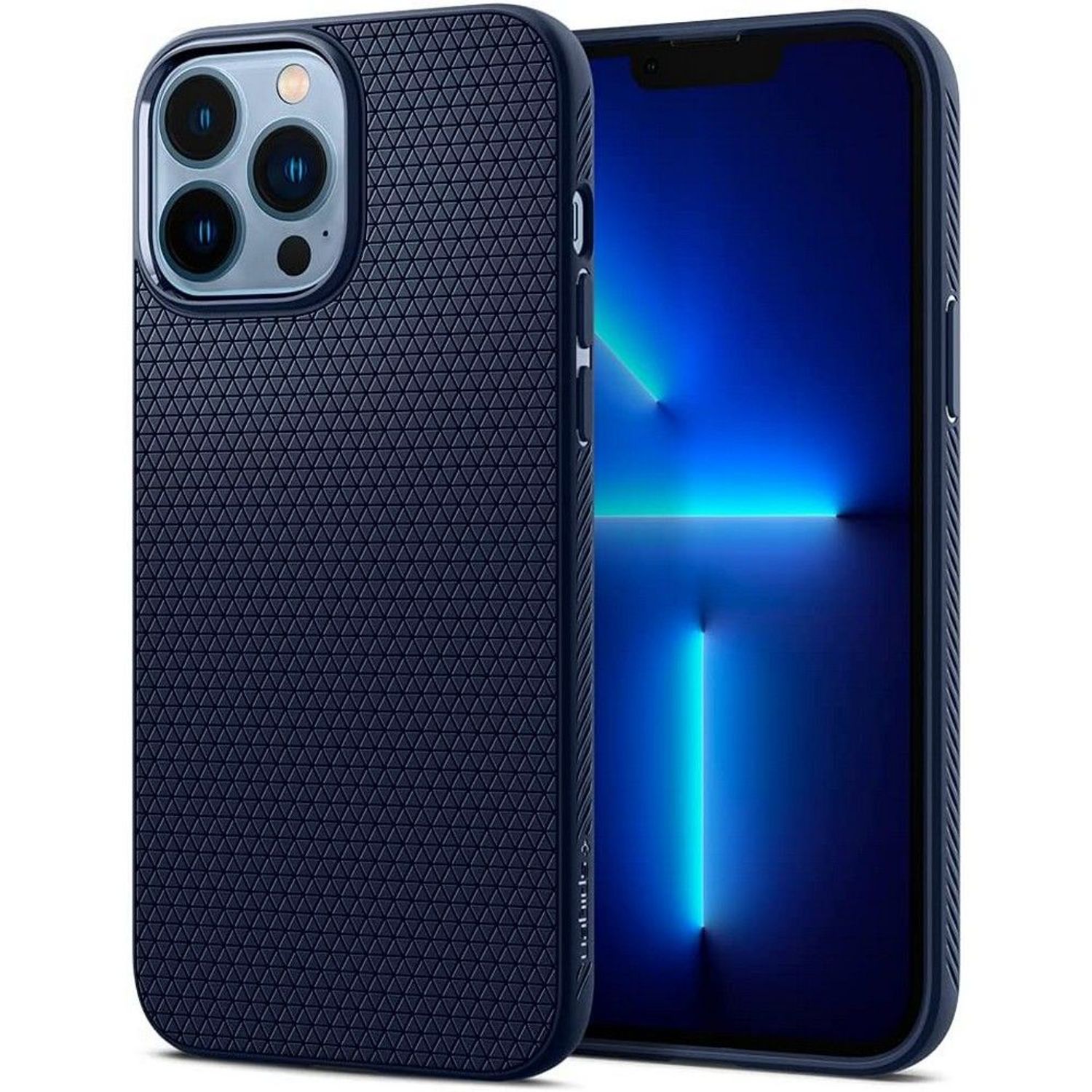 Husa premium Liquid Air compatibila cu iPhone 13 Pro, Albastru Navy fotografia produsului