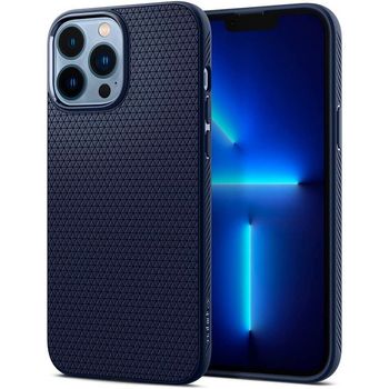 Husa premium liquid air compatibila cu iphone 13 pro, albastru navy