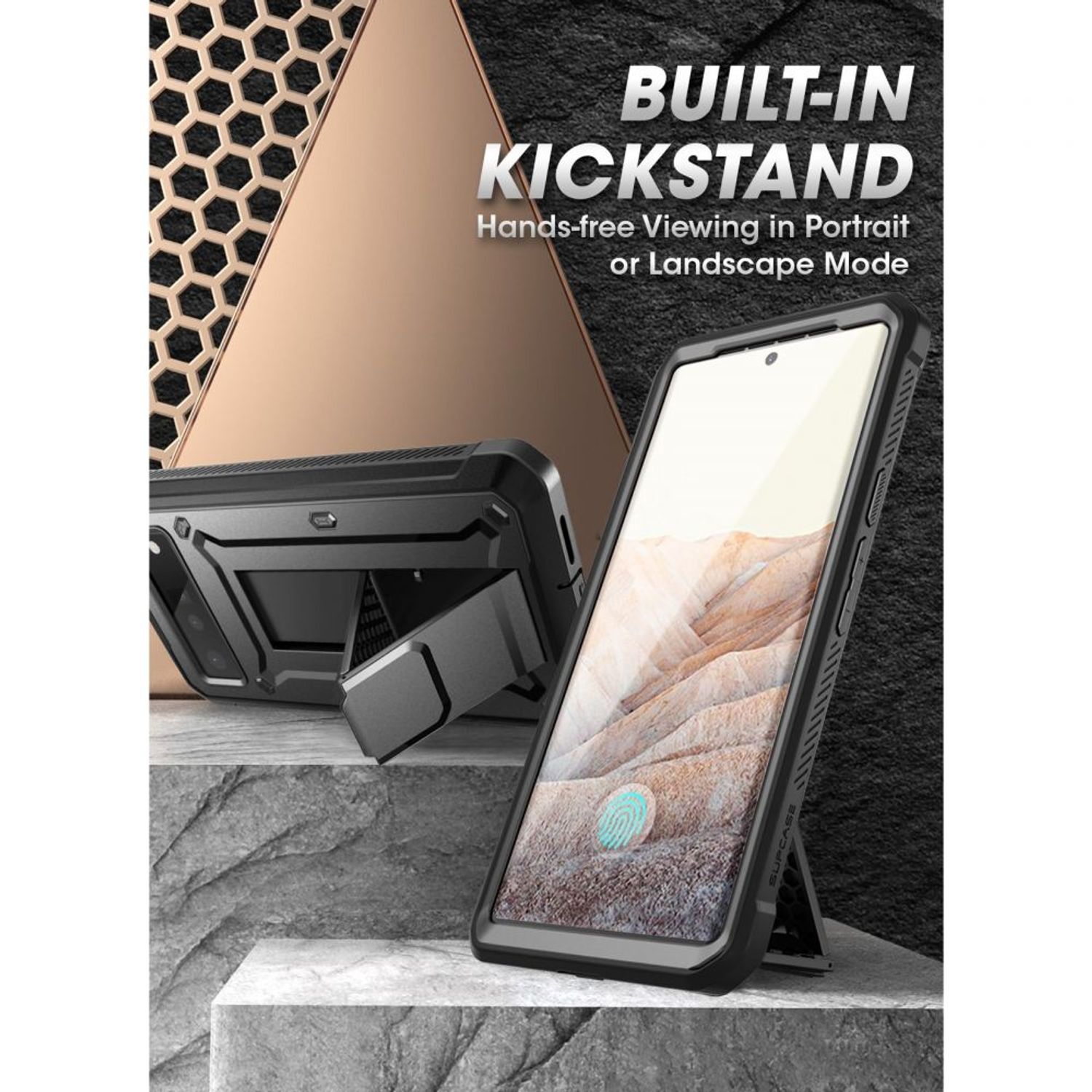 Husa premium Supcase - Unicorn Beetle Pro - Google Pixel 6 Pro - Black fotografia produsului View 3 L
