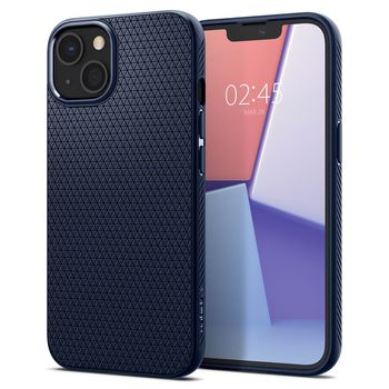 Husa premium liquid air compatibila cu iphone 13, albastru navy