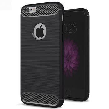 Husa techsuit - carbon silicone - iphone 6 / 6s - black