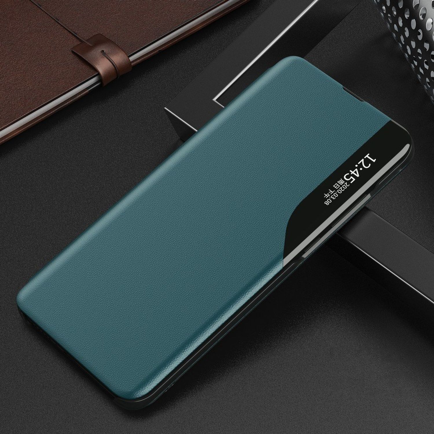 Husa tip carte Techsuit - eFold Series - Samsung Galaxy A50 - Dark Green fotografia produsului View 2 L