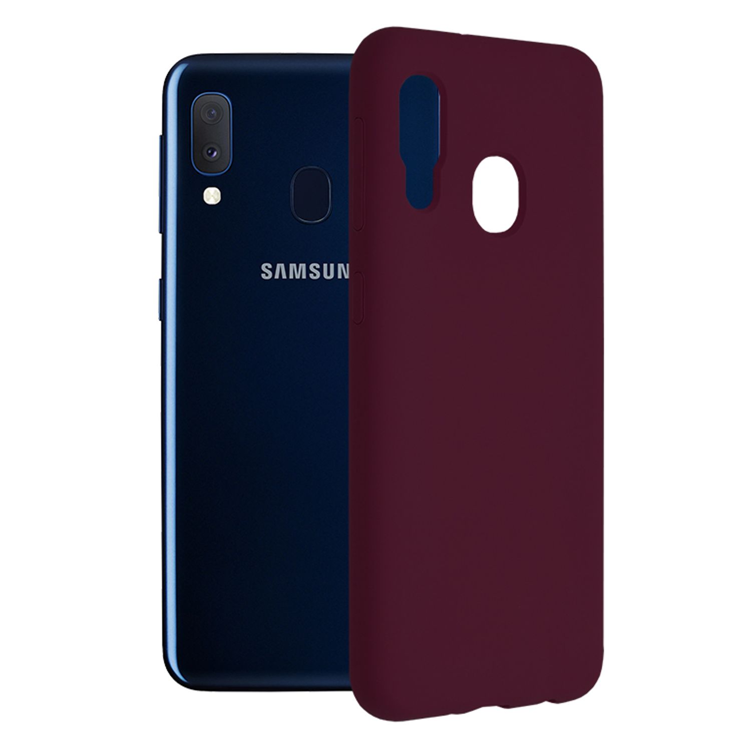 Husa premium Techsuit - Soft Edge Silicone - Samsung Galaxy A20e - Plum Violet fotografia produsului