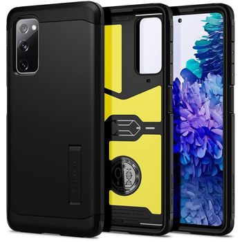 Husa premium tough armor compatibila cu samsung galaxy s20 fe, negru