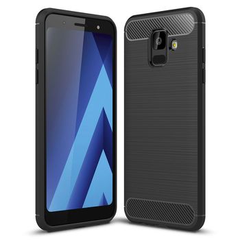 Husa techsuit - carbon silicone - samsung galaxy a6 2018 - black