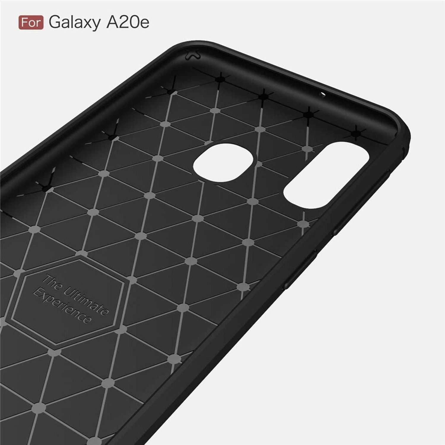 Husa Techsuit - Carbon Silicone - Samsung Galaxy A20e - Black fotografia produsului View 2 L