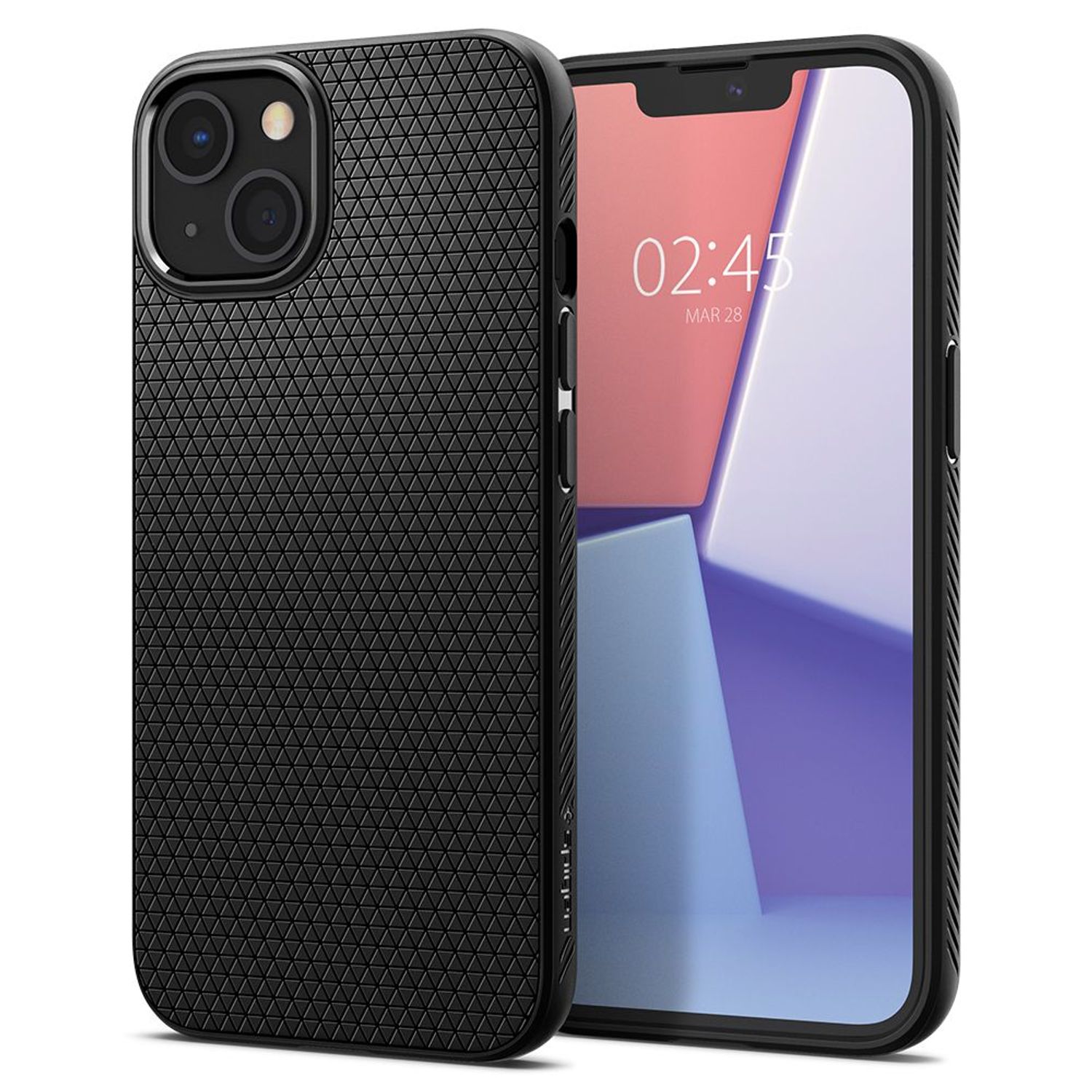 Husa premium Liquid Air compatibila cu iPhone 13 Mini, Negru fotografia produsului