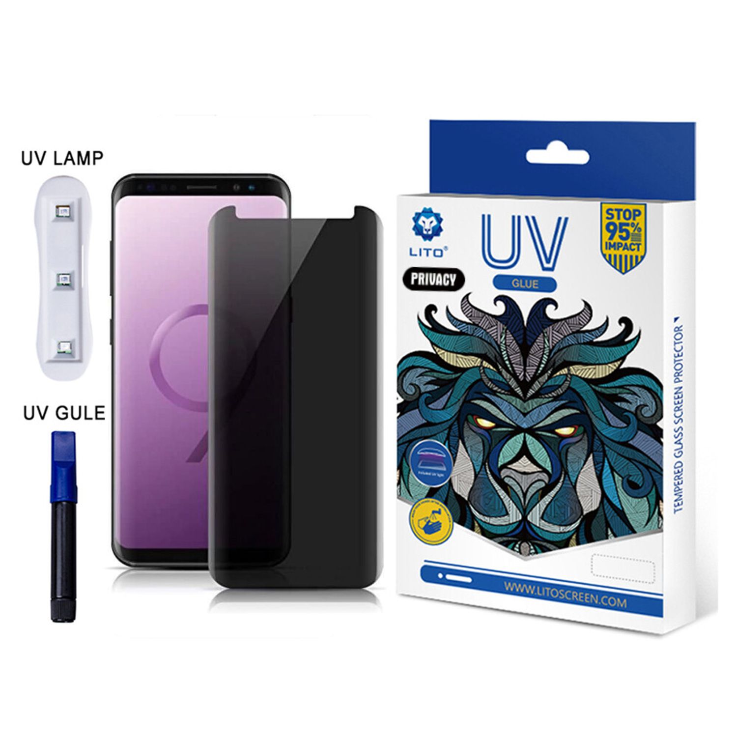 Folie protectie- 3D UV Glass - Samsung Galaxy Note 9 - PRIVACY fotografia produsului