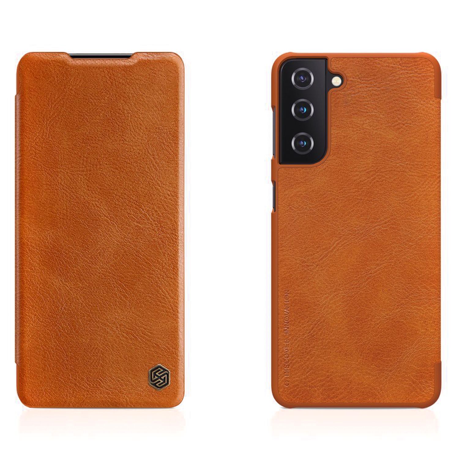Husa Nillkin - Qin Leather Case - Samsung Galaxy S21 - Brown fotografia produsului