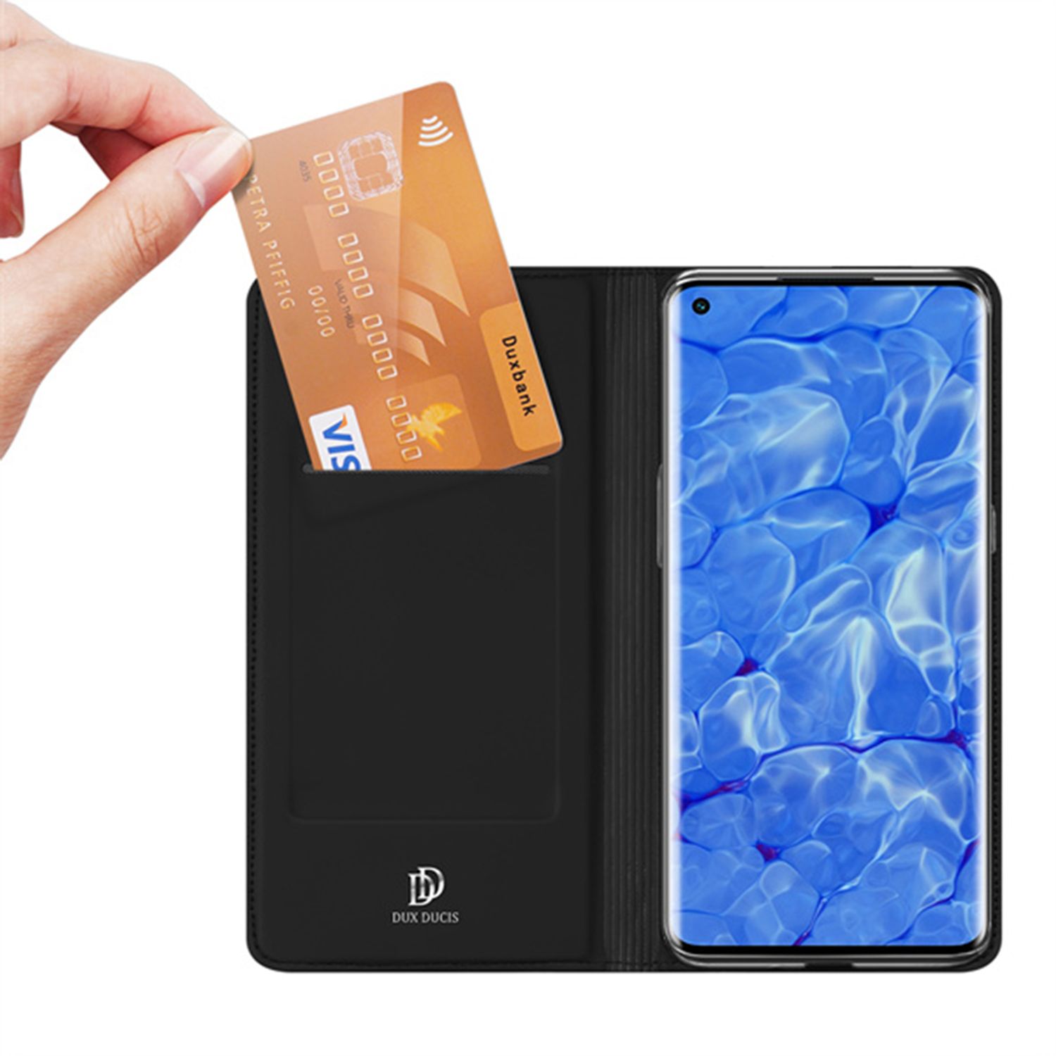 Husa tip carte Dux Ducis - Skin Pro - Oppo Reno 6 Pro 5G - Black fotografia produsului View 2 L