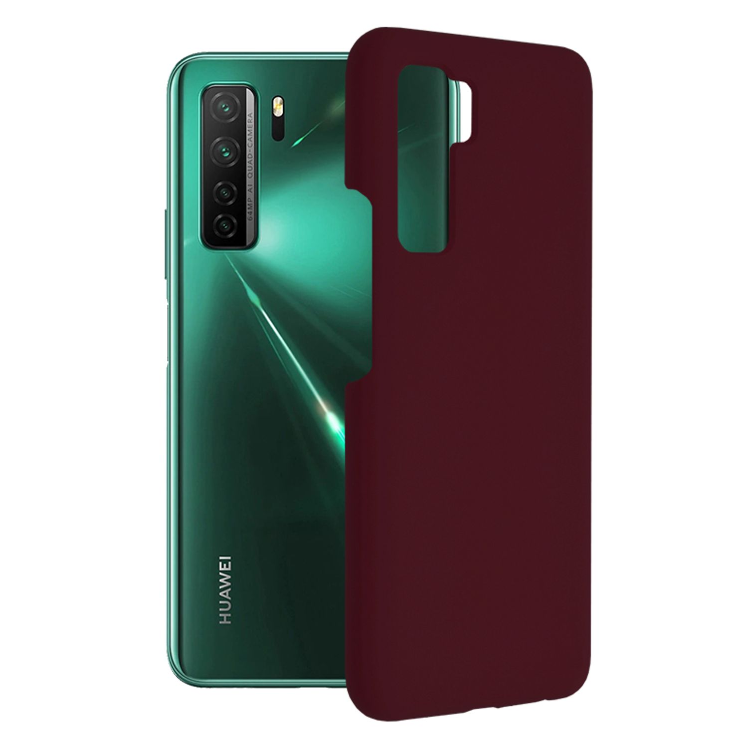 Husa premium Techsuit - Soft Edge Silicone - Huawei P40 Lite 5G - Plum Violet fotografia produsului