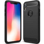 Husa Techsuit - Carbon Silicone - iPhone XR - Black fotografia produsului