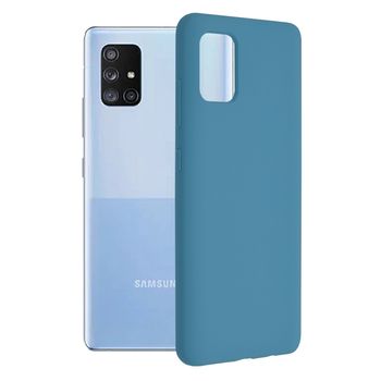 Husa premium Techsuit – Soft Edge Silicone – Samsung Galaxy A71 – Denim Blue elefant.ro imagine noua 2022