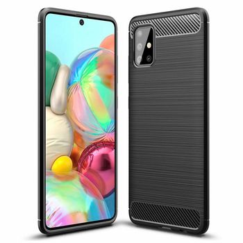 Husa techsuit - carbon silicone - samsung galaxy a71 5g - black