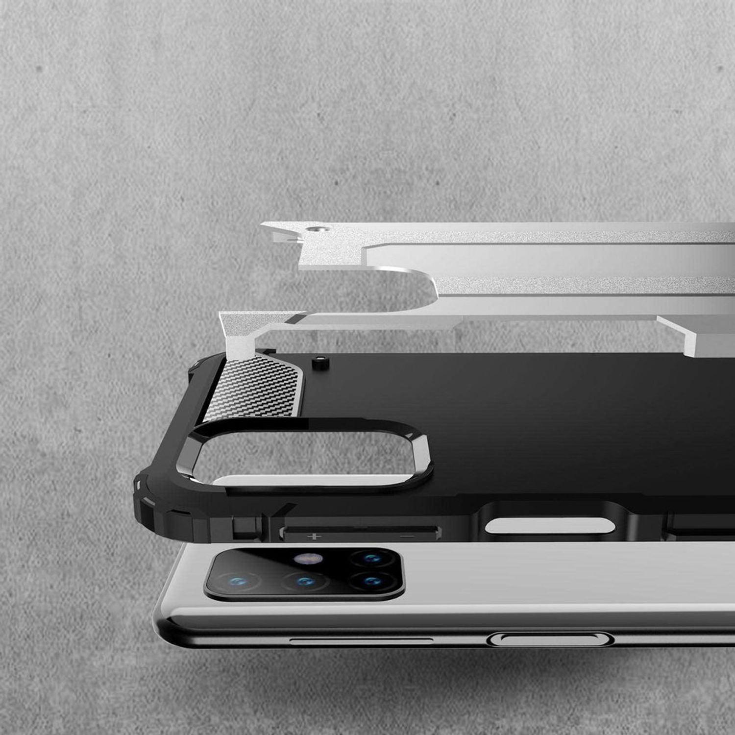 Husa Techsuit - Hybrid Armor - OPPO A52 / A72 / A92 - Black fotografia produsului View 3 L