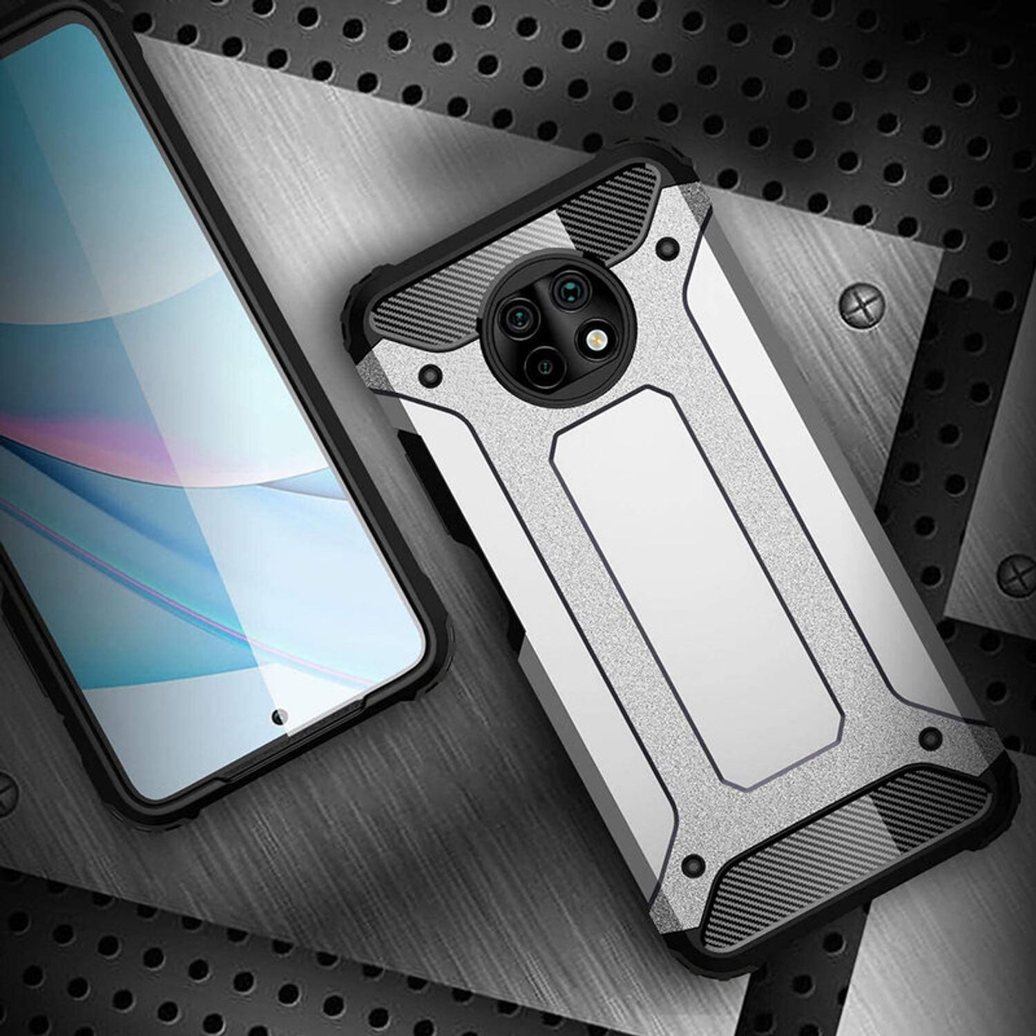 Husa Techsuit - Hybrid Armor - Xiaomi Redmi Note 9T - Black fotografia produsului View 3 L