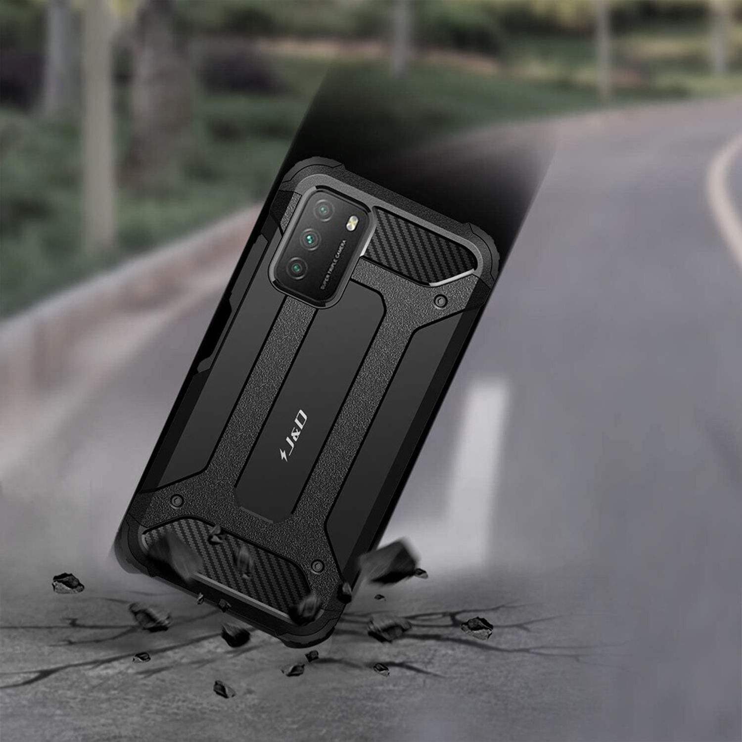 Husa Techsuit - Hybrid Armor - Xiaomi Poco M3 - Black fotografia produsului View 3 L