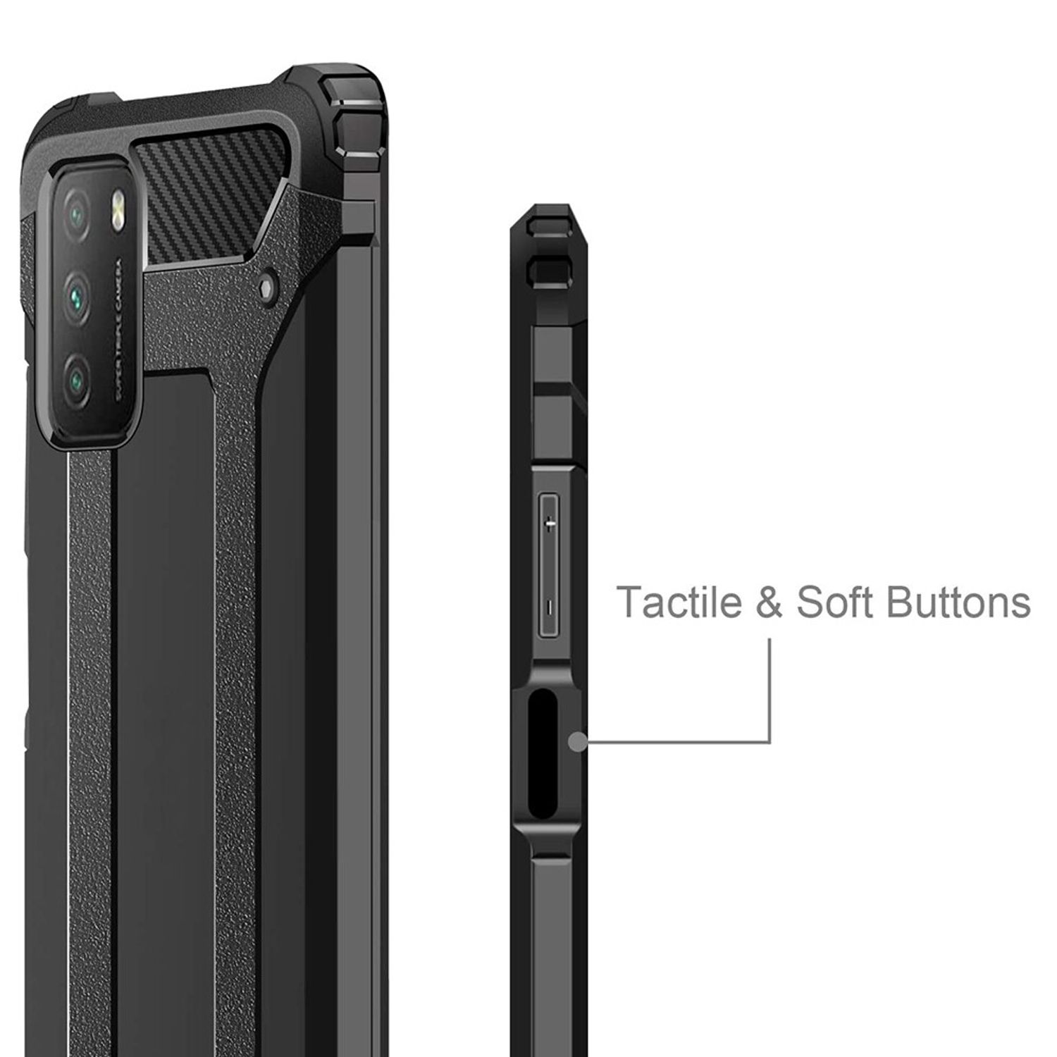 Husa Techsuit - Hybrid Armor - Xiaomi Poco M3 - Black fotografia produsului View 2 L