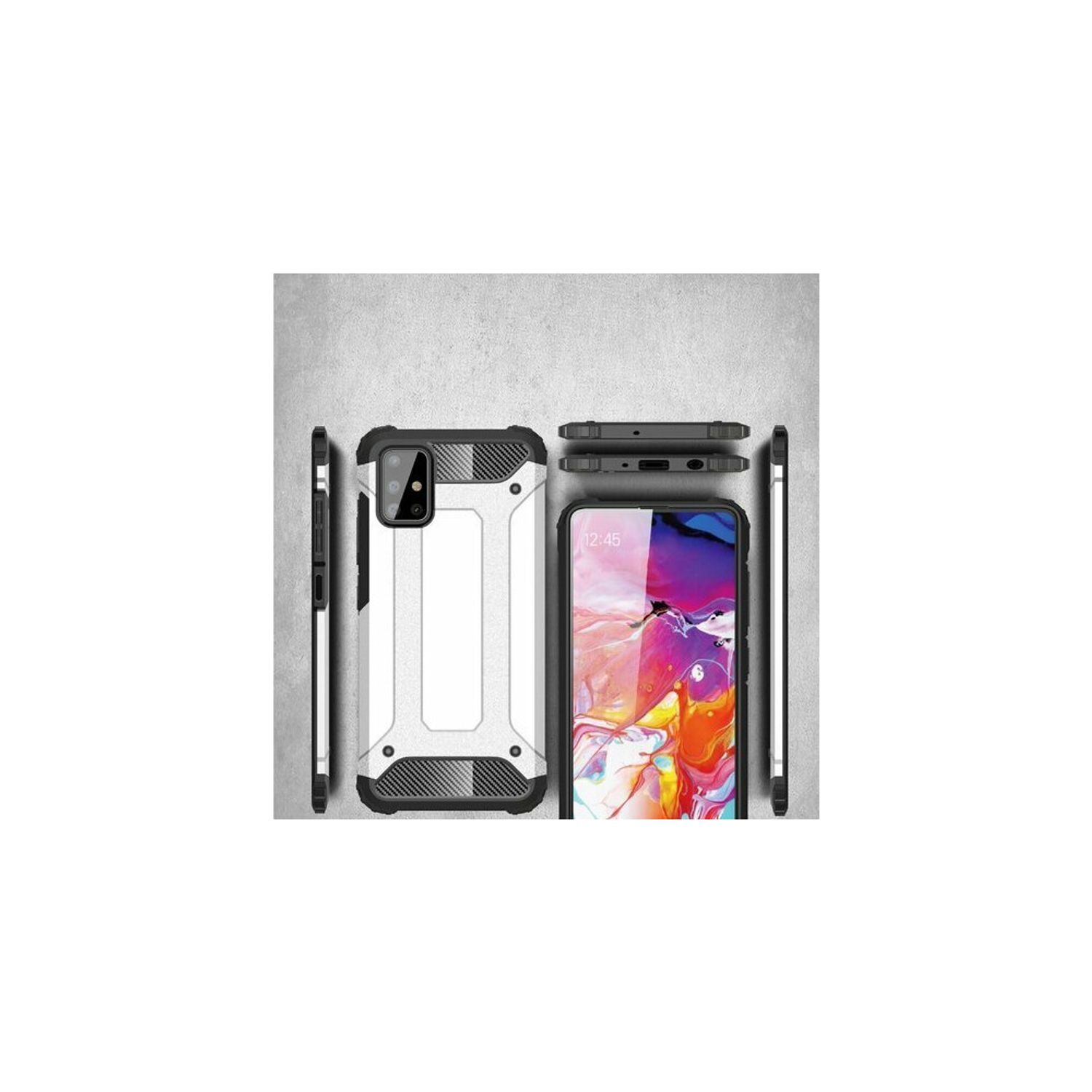 Husa Techsuit - Hybrid Armor - Samsung Galaxy A51 - Black fotografia produsului View 3 L