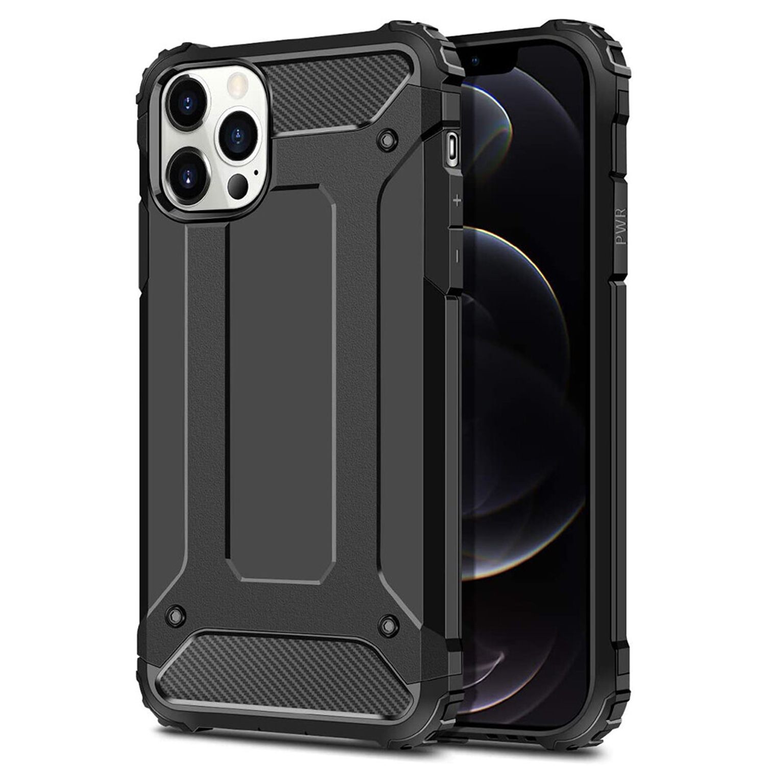 Husa Techsuit - Hybrid Armor - iPhone 12 Pro Max - Black fotografia produsului