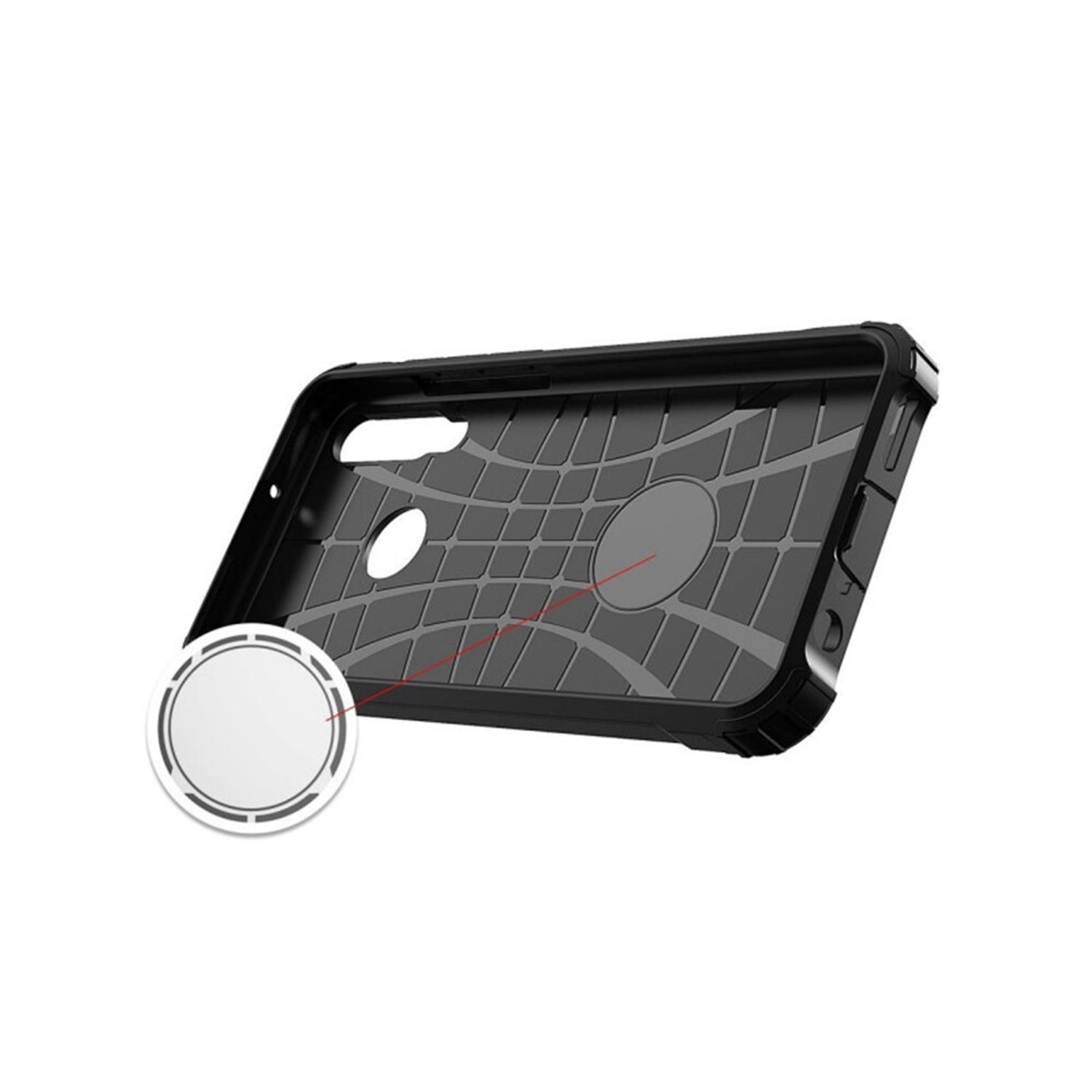 Husa Techsuit - Hybrid Armor - Huawei Y6p - Black fotografia produsului View 3 L
