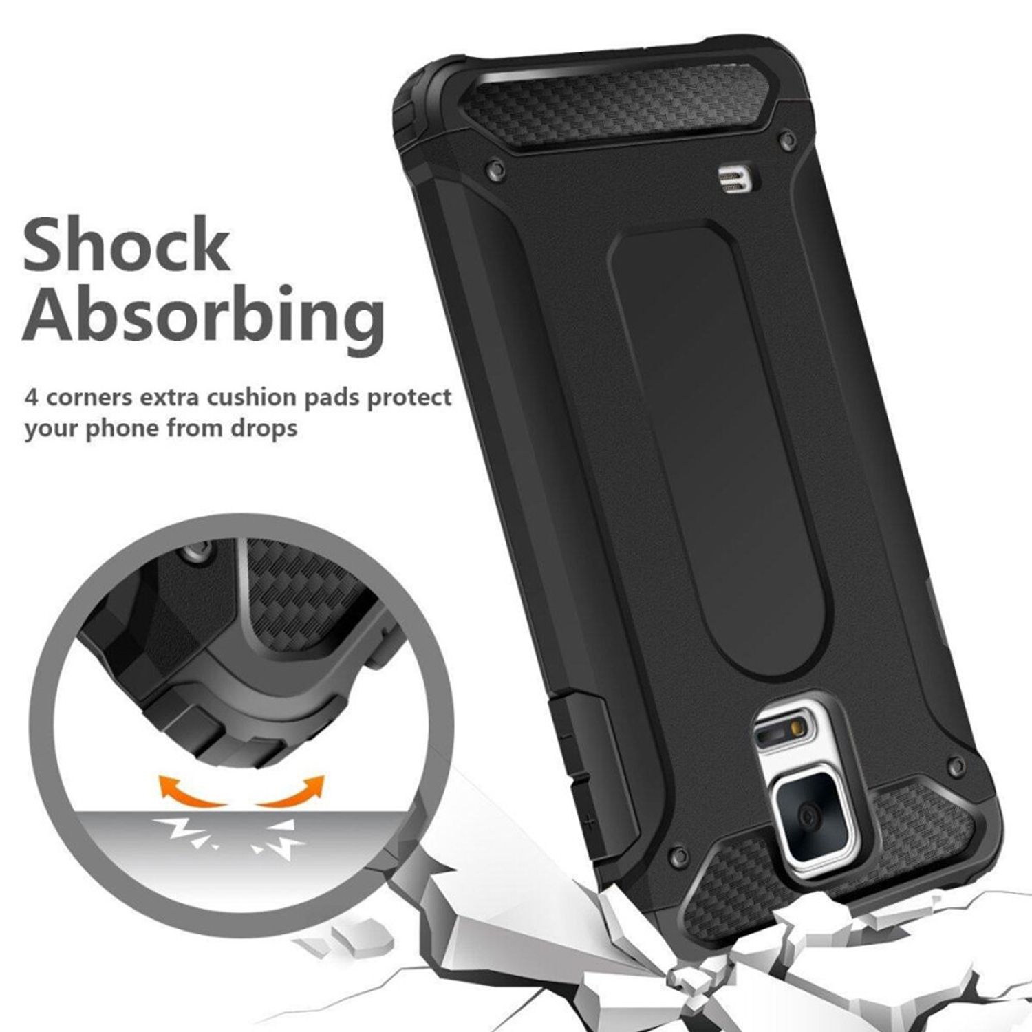 Husa Techsuit - Hybrid Armor - Samsung Galaxy S5 G900 - Black fotografia produsului View 3 L