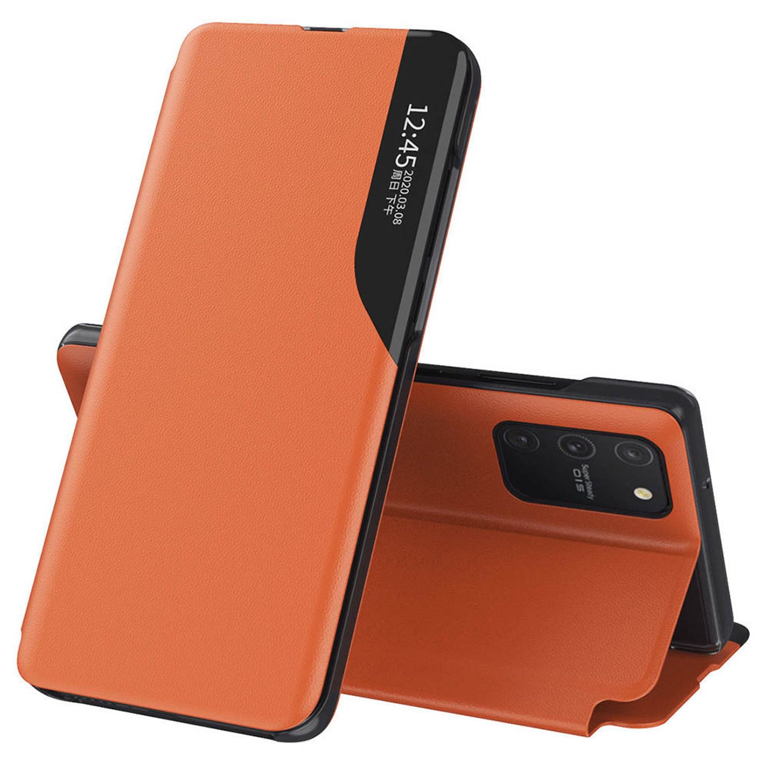 Husa tip carte Techsuit - eFold Series - Samsung Galaxy S10 Lite - Orange fotografia produsului