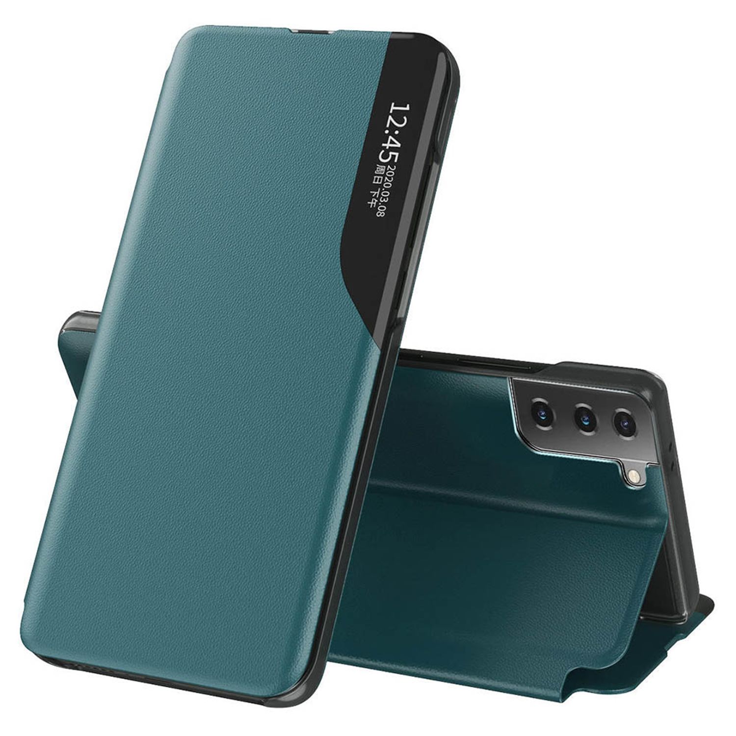 Husa tip carte Techsuit - eFold Series - Samsung Galaxy S21 Plus - Dark Green fotografia produsului