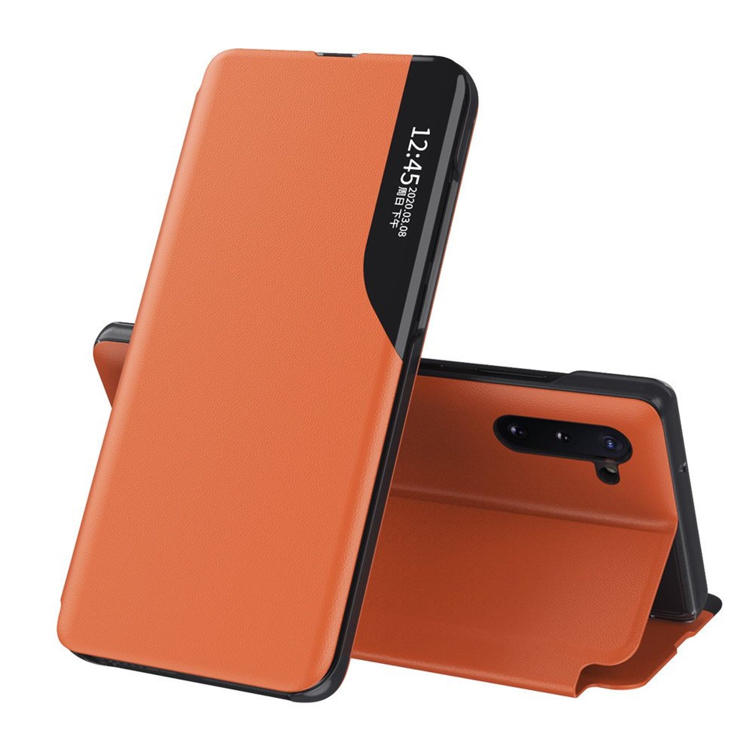 Husa tip carte Techsuit - eFold Series - Samsung Galaxy Note 10 - Orange fotografia produsului