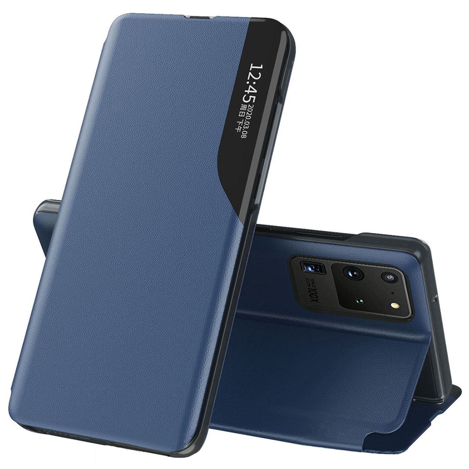 Husa tip carte Techsuit - eFold Series - Samsung Galaxy S20 Ultra - Dark Blue fotografia produsului