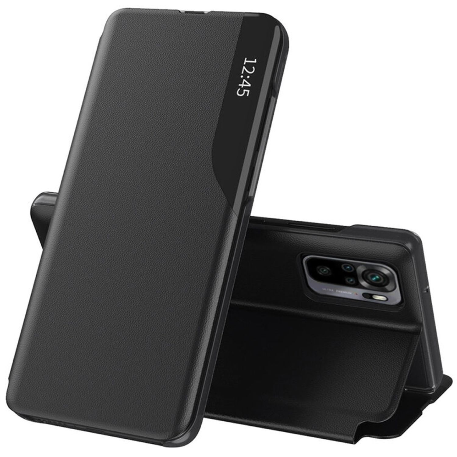 Husa tip carte Techsuit - eFold Series - Xiaomi Redmi Note 10 / 10S - Black fotografia produsului