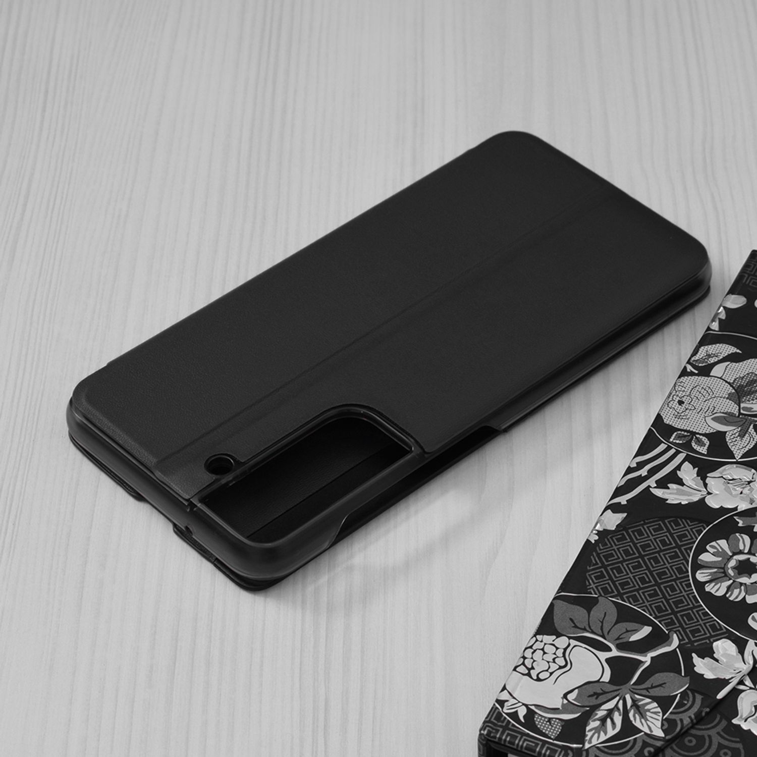 Husa tip carte Techsuit - eFold Series - Samsung Galaxy S21 FE - Black fotografia produsului View 2 L