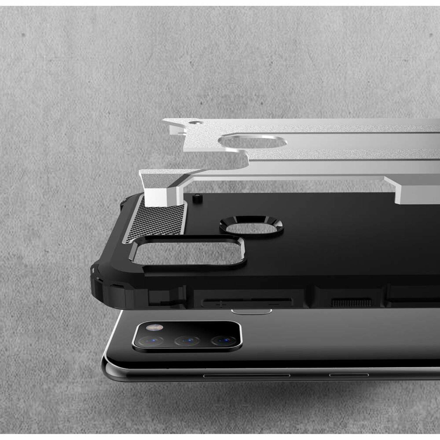 Husa Techsuit - Hybrid Armor - Samsung Galaxy A21s - Black fotografia produsului View 2 L