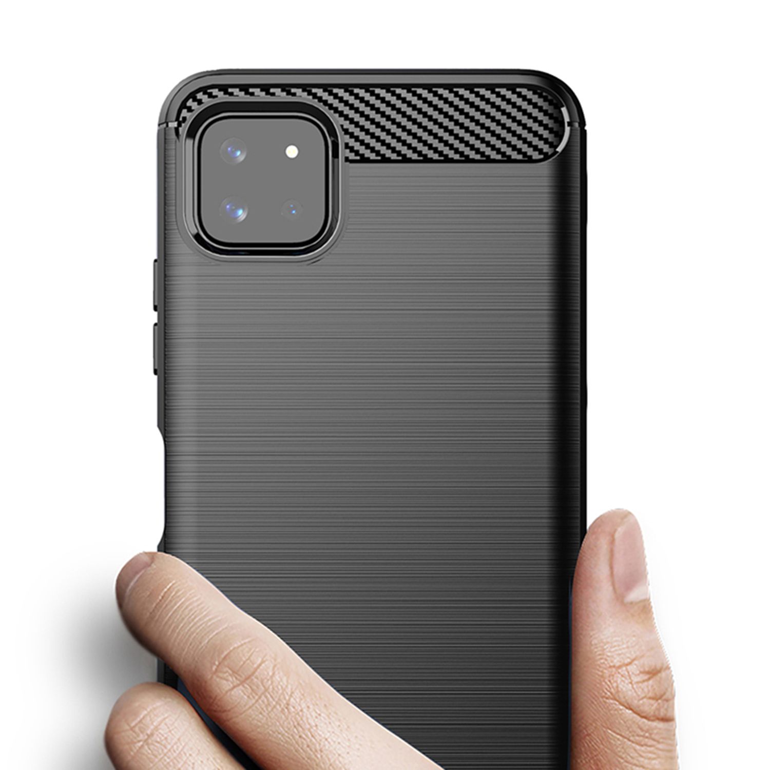 Husa Techsuit - Carbon Silicone - Samsung Galaxy A22 5G - Black fotografia produsului View 2 L