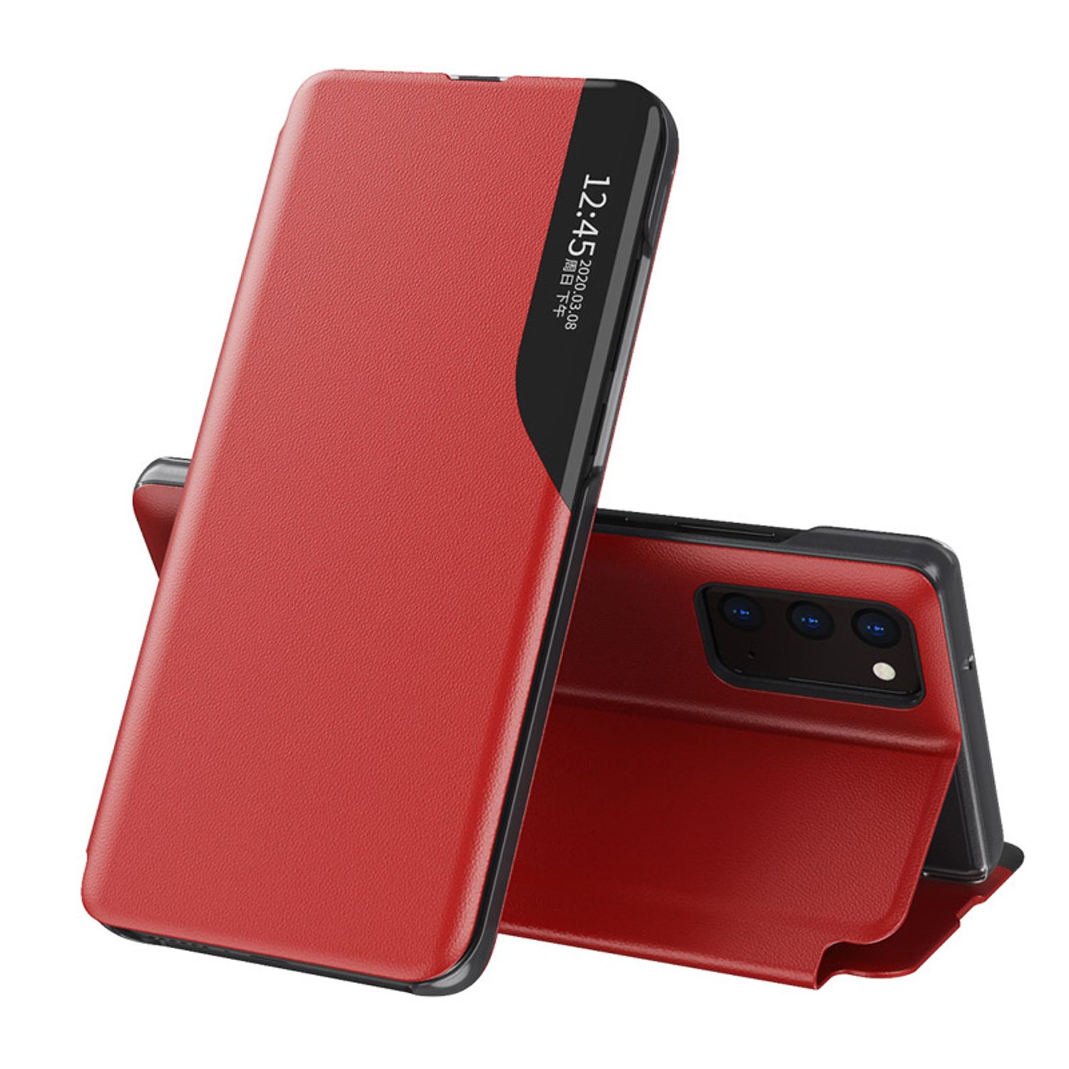 Husa tip carte Techsuit - eFold Series - Samsung Galaxy Note 20 Ultra - Red fotografia produsului