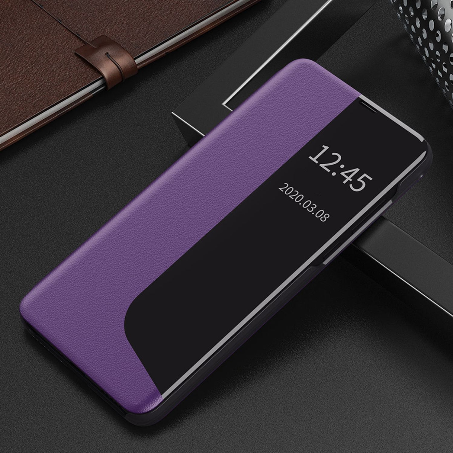 Husa tip carte Techsuit - eFold Series - Huawei P40 Pro - Purple fotografia produsului View 2 L