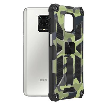 Husa antisoc techsuit - blazor series - xiaomi redmi note 9s / note 9 pro / note 9 pro max - camo lime