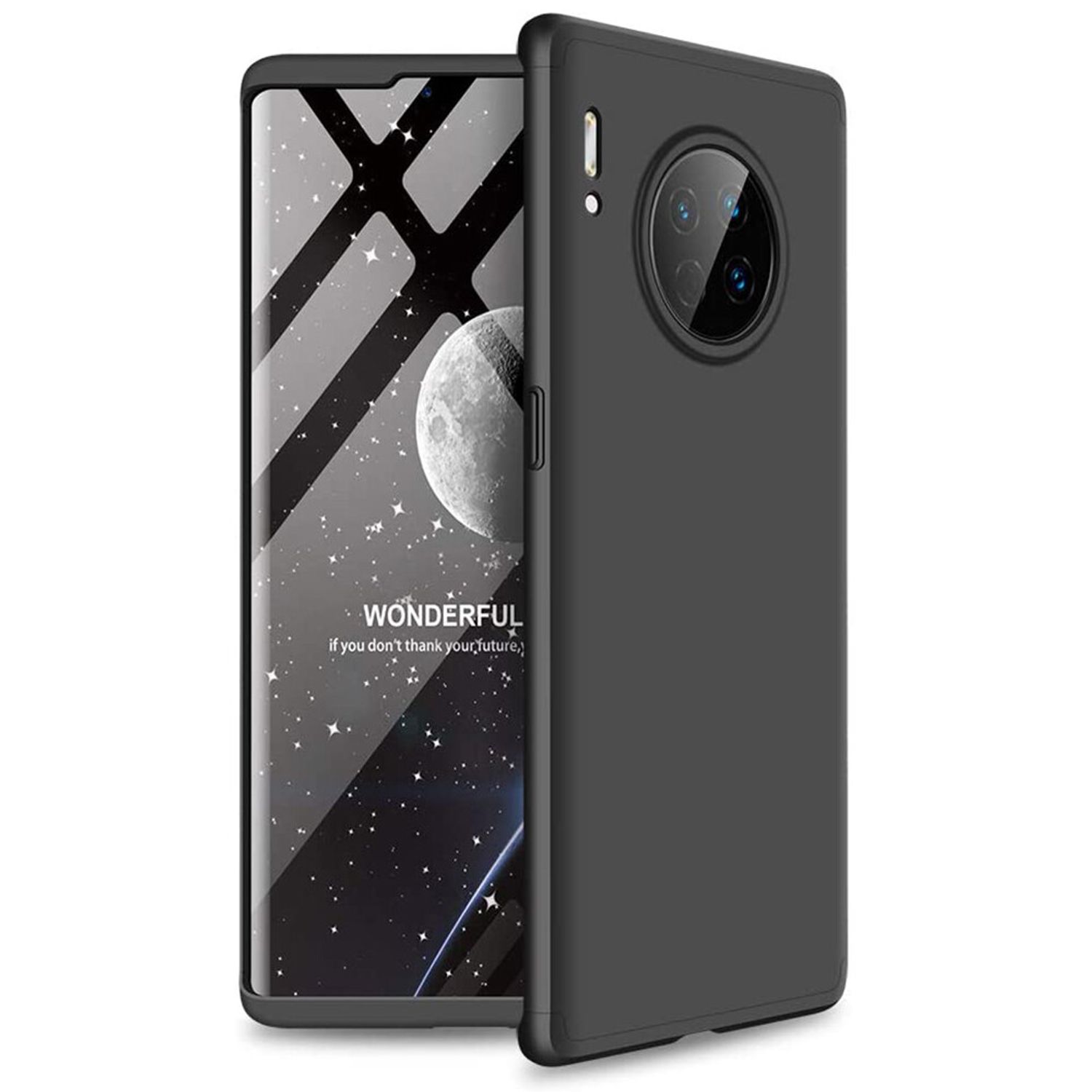 Husa protectie 360 + folie de protectie - Huawei Mate 30 Pro - Black fotografia produsului View 2 L