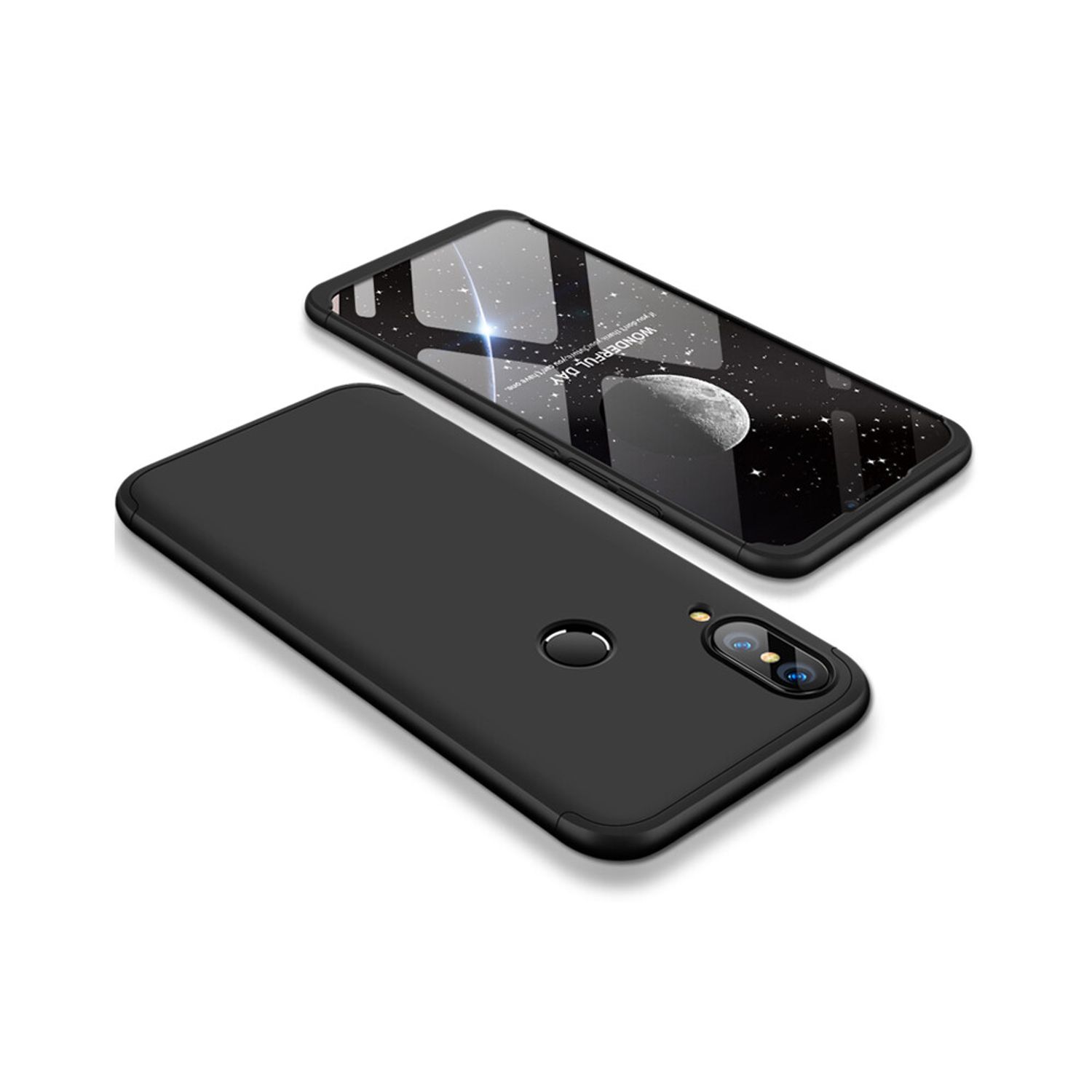 Husa protectie 360 + folie de protectie - Huawei P20 Lite - Black fotografia produsului View 3 L