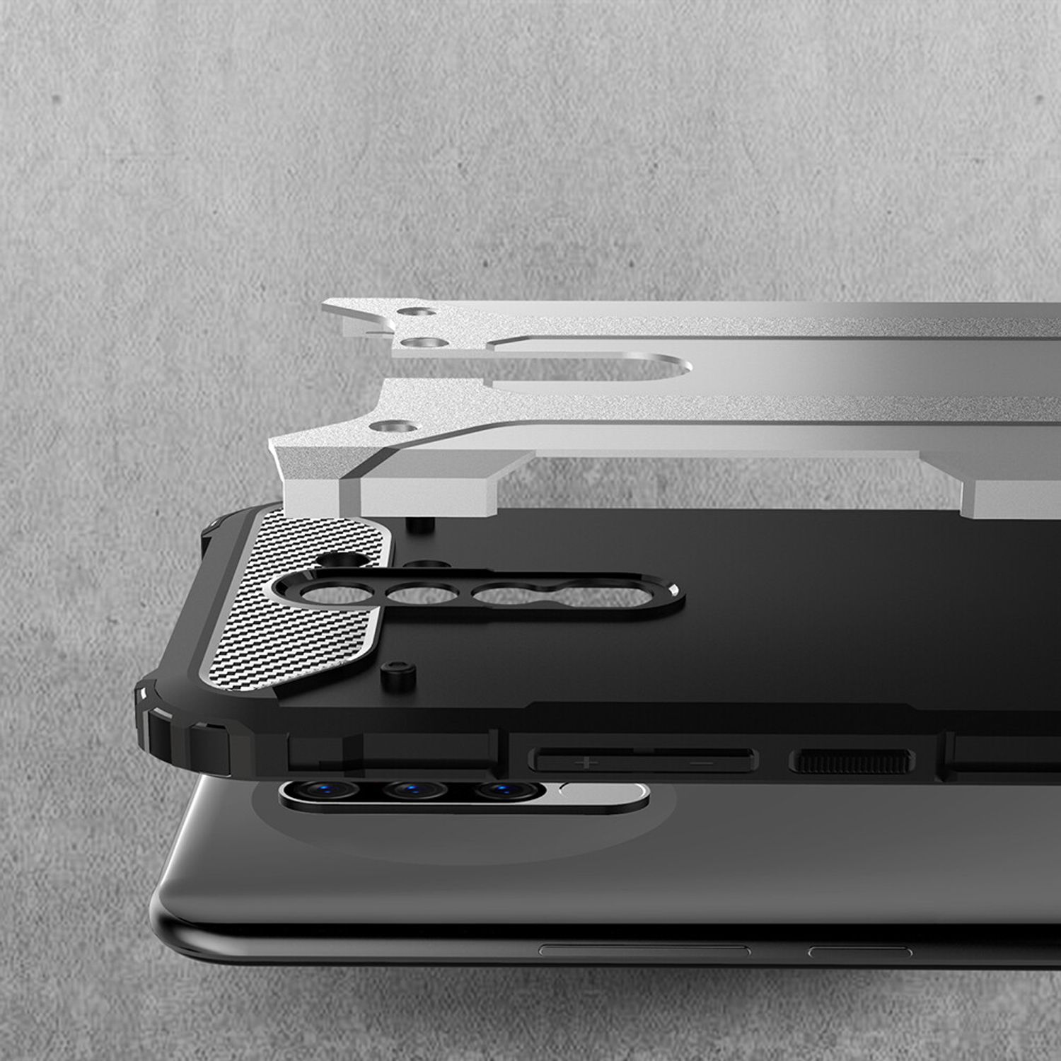 Husa Techsuit - Hybrid Armor - Xiaomi Redmi 9 - Black fotografia produsului View 2 L